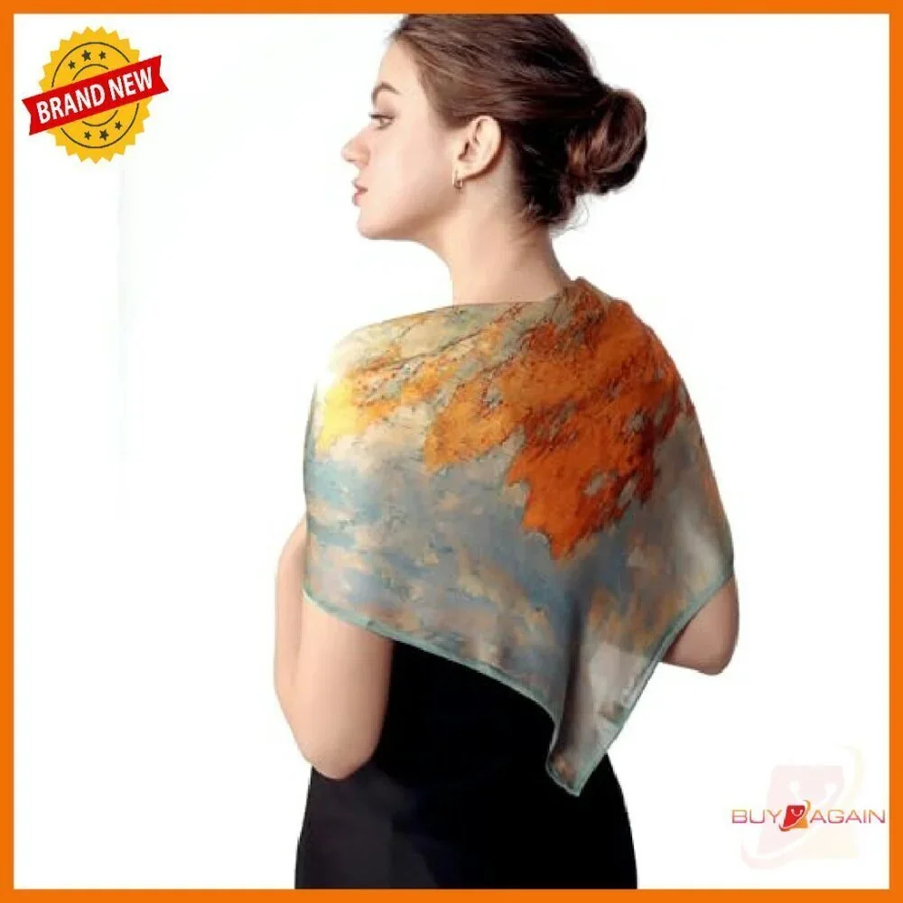27x27 Pure Mulberry Silk Square Scarf Versatile Women's Accessory